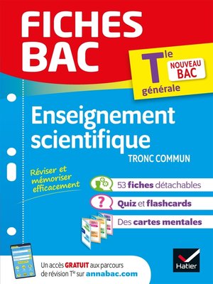 cover image of Fiches bac Enseignement scientifique Tle--Bac 2024